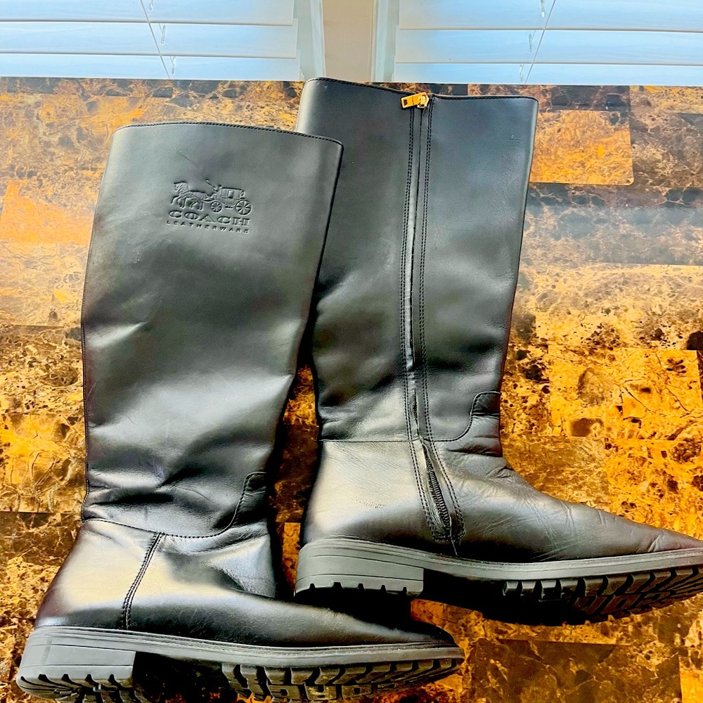 COACH Riding Boot Black Size 10B
